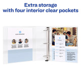 Avery® Heavy-Duty View Binder with DuraHinge and One Touch EZD Rings, 3 Rings, 2" Capacity, 11 x 8.5, White, 6/Carton (AVE79192CT) Case of 6
