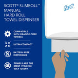 Scott Slimroll Manual Towel Dispenser, 12.65 x 13.02 x 7.18, White (KCC47091) Each