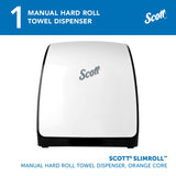 Scott Slimroll Manual Towel Dispenser, 12.65 x 13.02 x 7.18, White (KCC47091) Each