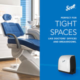 Scott Slimroll Manual Towel Dispenser, 12.65 x 13.02 x 7.18, White (KCC47091) Each