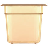 Carlisle StorPlus High Heat Food Pan, 2.5 qt, 6.38 x 6.75 x 6, Amber, Plastic (CFS3088513) Each