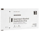 McKesson Impregnated Swabstick 70% Strength Isopropyl Alcohol Individual Packet Sterile (854754_PK) 1/PK