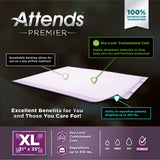 Attends® Premier Disposable Underpad 30 X 36 Inch Dry-Lock® Core Heavy Absorbency (1128080_CS) 60/CS