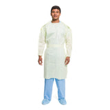 Halyard Tri-Layer Protective Procedure Gown Large Yellow NonSterile AAMI Level 2 Disposable (379372_PK) 10/PK