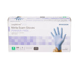 McKesson Confiderm® 3.5C Exam Glove Medium NonSterile Nitrile Standard Cuff Length Textured Fingertips Blue Chemo Tested (765875_BX) 200/BX