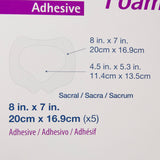 Aquacel® Foam Dressing 7 X 8 Inch With Border Waterproof Film Backing Silicone Adhesive Sacral Sterile (802599_BX) 5/BX