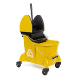 ToughWorks® 35 Quart Dual Chamber Bucket & Wringer, Yellow (HOS92224083YL) Each