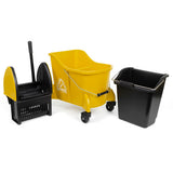 ToughWorks® 35 Quart Dual Chamber Bucket & Wringer, Yellow (HOS92224083YL) Each