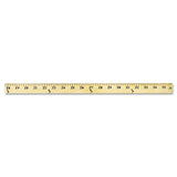 Westcott® Wood Yardstick with Metal Ends, 36" Long. Clear Lacquer Finish (ACM10425) Each