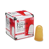 Swingline® Rubber Finger Tips, 12 (Medium-Large), Amber, Dozen (SWI54032) Pack of 12