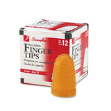 Swingline® Rubber Finger Tips, 13 (Large), Amber, Dozen (SWI54033) Pack of 12