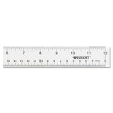 Westcott® Clear Flexible Acrylic Ruler, Standard/Metric, 12" Long, Clear (ACM10562) Each