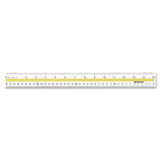 Westcott® Acrylic Data Highlight Reading Ruler With Tinted Guide, 15" Long, Clear/Yellow (ACM10580) Each