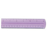 Westcott® 12" Jewel Colored Ruler, Standard/Metric, Plastic (ACM12975) Each