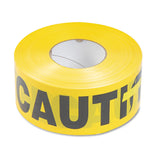 Tatco Caution Barricade Safety Tape, 3" x 1,000 ft, Black/Yellow (TCO10700) Each