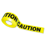 Tatco Caution Barricade Safety Tape, 3" x 1,000 ft, Black/Yellow (TCO10700) Each