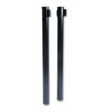 Tatco Adjusta-Tape Crowd Control Posts Only, Steel, 40" High, Black, 2/Box (TCO11611) Case of 2