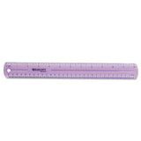 Westcott® 12" Jewel Colored Ruler, Standard/Metric, Plastic (ACM12975) Each