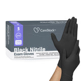 CareStock™ Exam Glove Small NonSterile Nitrile Standard Cuff Length Fully Textured Black Not Rated (1230892_BX) 250/BX