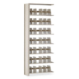 Tennsco Snap-Together Seven-Shelf Closed Add-On Unit, Steel, 36w x 12d x 88h, Sand (TNN1288ACSD) Each