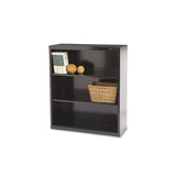 Tennsco Metal Bookcase, Three-Shelf, 34.5w x 13.5d x 40h, Black (TNNB42BK) Each