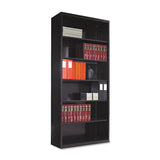 Tennsco Metal Bookcase, Six-Shelf, 34.5w x 13.5d x 78h, Black (TNNB78BK) Each