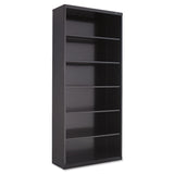 Tennsco Metal Bookcase, Six-Shelf, 34.5w x 13.5d x 78h, Black (TNNB78BK) Each