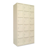 Tennsco Box Compartments, Triple Stack, 36w x 18d x 72h, Sand (TNNBS6121812CSD) Each