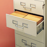 Tennsco Six-Drawer Multimedia/Card File Cabinet, Black, 21.25" x 28.5" x 52" (TNNCF669BK) Each