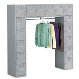 Tennsco Sixteen Box Compartments and Coat Bar, 72w x 18d x 72h, Medium Gray (TNNSRS721872AMG) Each