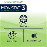 MONISTAT® 3-Day Treatment Combination Pack Ovule® Vaginal Antifungal 200 mg / 2% Strength Ovule® insert 3 Per Box Applicator (1231448_BX) 3/BX