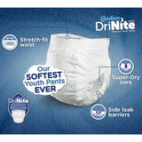 Comfees® DriNite® Juniors Unisex Youth Absorbent Underwear Pull On with Tear Away Seams Large / X-Large Disposable Heavy Absorbency (1211840_CS) 80/CS