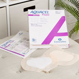 Aquacel® Foam Dressing 7 X 8 Inch With Border Waterproof Film Backing Silicone Adhesive Sacral Sterile (802599_BX) 5/BX