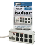 Tripp Lite Isobar Surge Protector, 8 AC Outlets, 12 ft Cord, 3,840 J, Light Gray (TRPISOBAR8ULTRA) Each