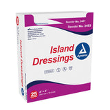 Dynarex Island Dressing 4 X 4 Inch Square Sterile (903643_CS) 150/CS