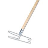 Boardwalk® Wedge Dust Mop Head Frame/Lacquered Wood Handle, 0.94" dia x 48" Length, Natural (BWK1492) Each
