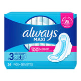 Always® Feminine Pad Maxi with Flexi-Wings Super Absorbency (1203787_PK) 26/PK
