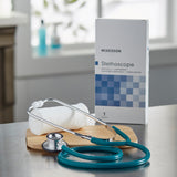 McKesson General Exam Stethoscope Teal Blue 1-Tube 22 Inch Tube Double Sided Chestpiece (363750_EA) 1/EA