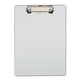 Universal® Plastic Brushed Aluminum Clipboard, Portrait Orientation, 0.5" Clip Capacity, Holds 8.5 x 11 Sheets, Silver (UNV40303) Each