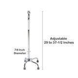 McKesson Large Base Quad Cane Steel 29 to 37-1/2 Inch Height Chrome (1065218_CS) 4/CS
