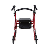 McKesson 4 Wheel Rollator Red Adjustable Height / Folding Steel Frame (1065268_EA) 1/EA