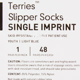 McKesson Terries™ Slipper Socks Unisex Child Single Tread Single Patient Use Light Blue (334873_PR) 1/PR