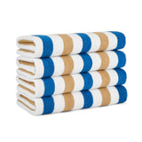 Hospeco® Cabo Cabana Beach Towel 30x70 Navy/Beige, 4/Pack (CABOCABANA-NV/BG) Pack of 4