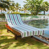 Hospeco® Cabo Cabana Chaise Cover 30x85 Grey/Green, Pack of 2 (CC-CABOCABANA-GY/GR) Pack of 2