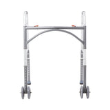 McKesson Bariatric Dual Release Folding Walker with Wheels Adjustable Height Steel Frame 500 lbs. Weight Capacity 32 to 39 Inch Height (1065261_CS) 2/CS