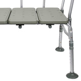 McKesson Knocked Down Bath Transfer Bench Removable Arm Rail 17-1/2 to 22-1/2 Inch Seat Height 400 lbs. Weight Capacity (1128904_EA) 1/EA