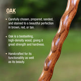 Brazos™ Twisted Round Handle Cane Wood 37 Inch Height Red Oak (1229065_EA) 1/EA