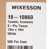 McKesson Procedure Towel 13 W X 18 L Inch White NonSterile (201065_CS) 500/CS