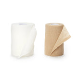 FlexPress2™ 2 Layer Compression Bandage System 4 Inch X 7-1/10 Yard / 4 Inch X 8-9/10 Yard Self-Adherent Closure Tan / White NonSterile Standard Compression (1178931_EA) 1/EA