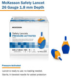 McKesson Safety Lancet 26 Gauge Retractable Pressure Activated Finger (1217982_CS) 2000/CS